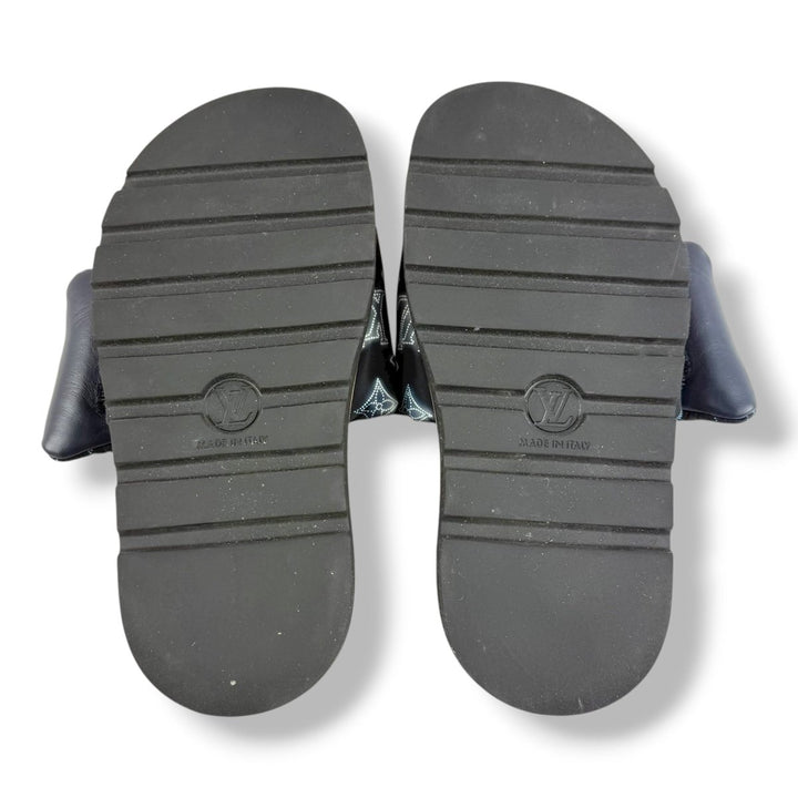 Louis Vuitton Pool Pillow Slides Navy Monogram UK 4 / EU 37 - Lux Central