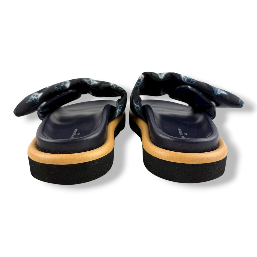 Louis Vuitton Pool Pillow Slides Navy Monogram UK 4 / EU 37 - Lux Central