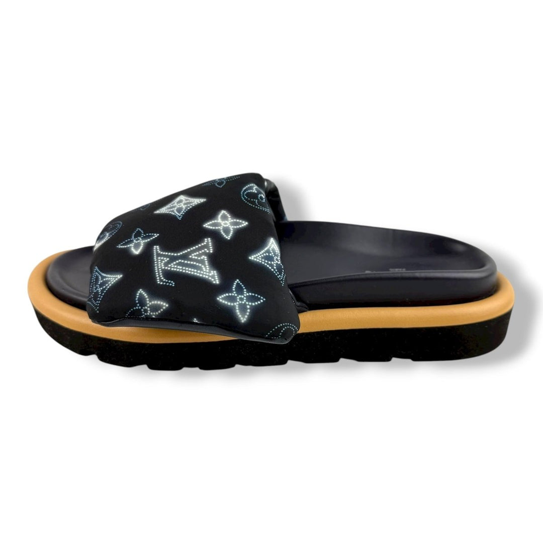Louis Vuitton Pool Pillow Slides Navy Monogram UK 4 / EU 37 - Lux Central