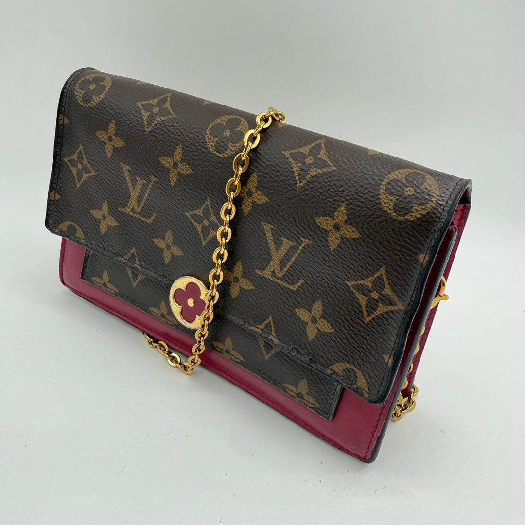 Louis Vuitton Portefeuille Flore Wallet On Chain Brown Monogram - Lux Central