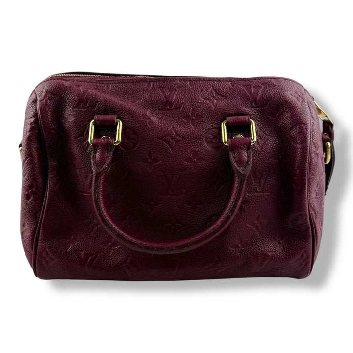 Louis Vuitton Purple Speedy Bandouliere 25 Monogram Leather Handbag - Lux Central