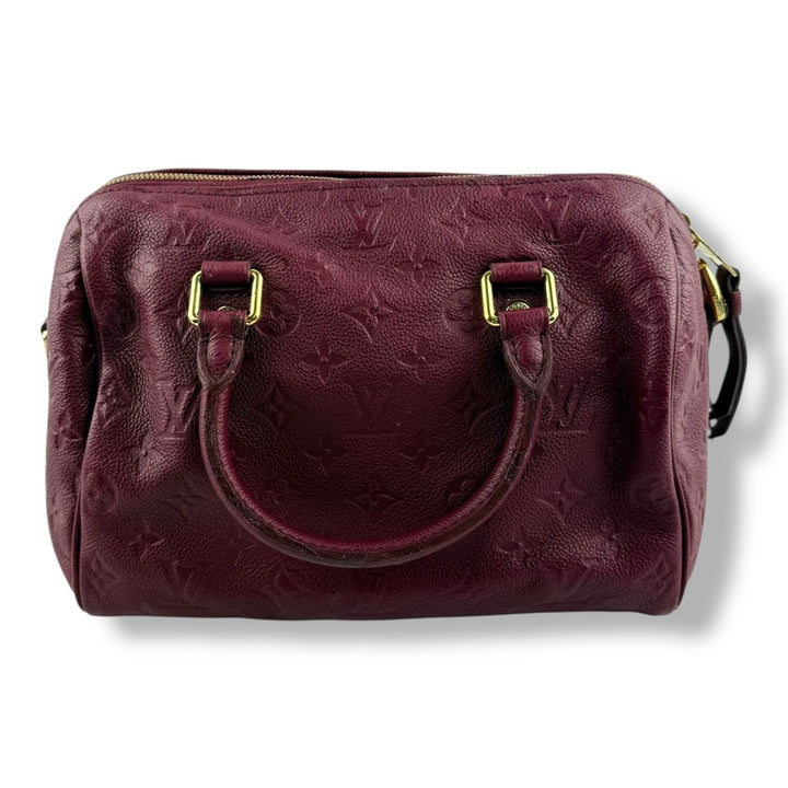 Louis Vuitton Purple Speedy Bandouliere 25 Monogram Leather Handbag - Lux Central