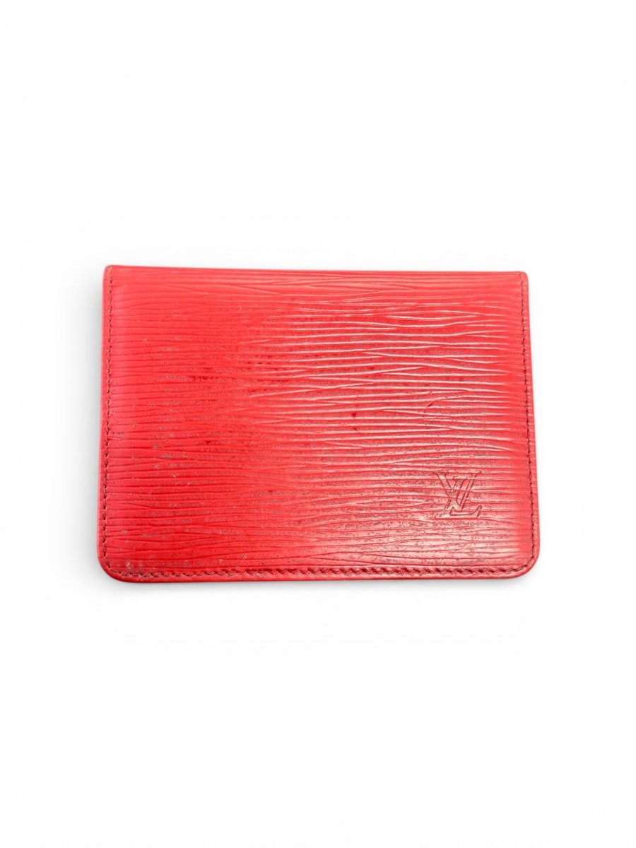 Louis Vuitton Red Epi Card Wallet - Lux Central