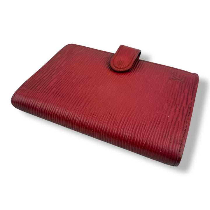Louis Vuitton Red Epi Leather Small Ring Agenda Wallet - Lux Central