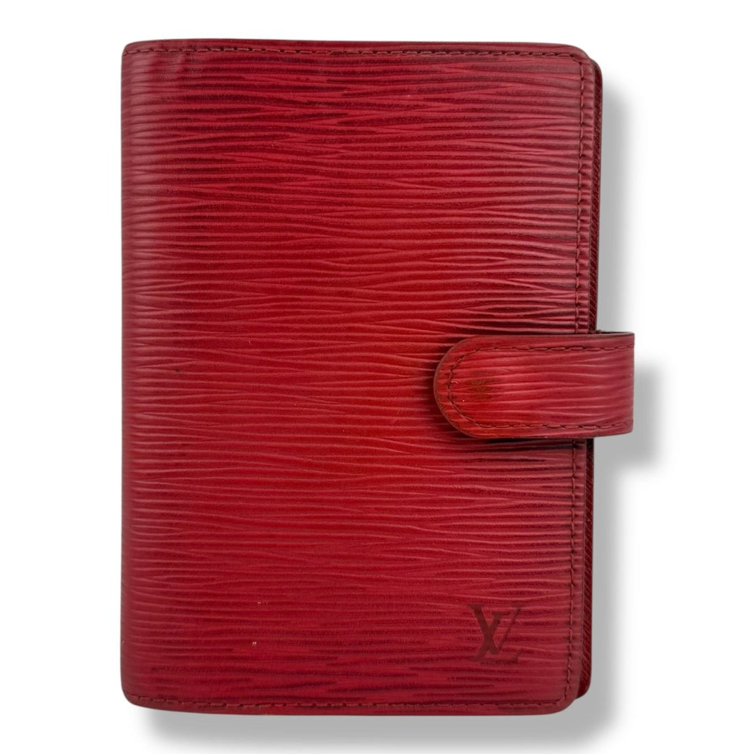 Louis Vuitton Red Epi Leather Small Ring Agenda Wallet - Lux Central