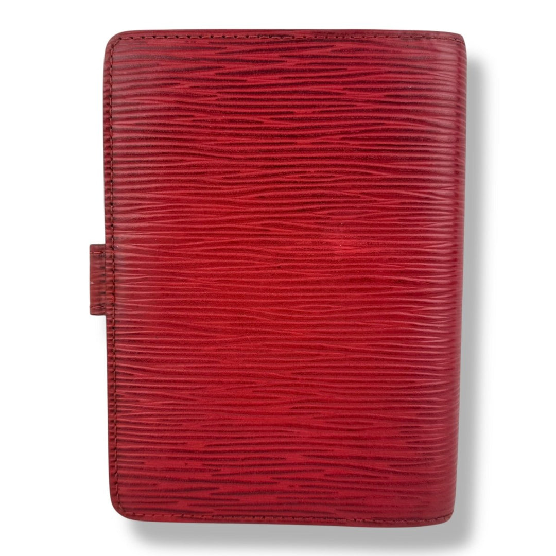 Louis Vuitton Red Epi Leather Small Ring Agenda Wallet - Lux Central