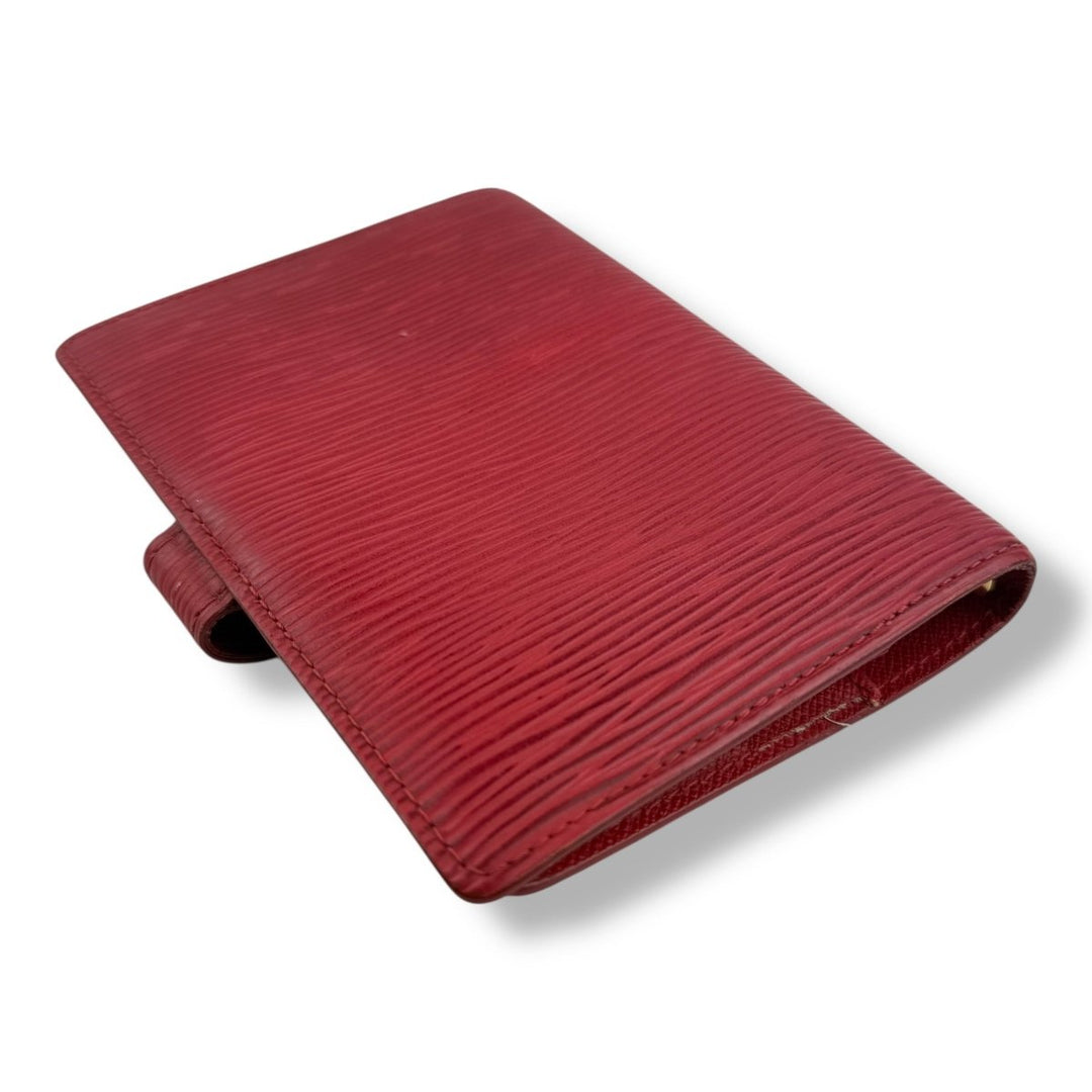 Louis Vuitton Red Epi Leather Small Ring Agenda Wallet - Lux Central