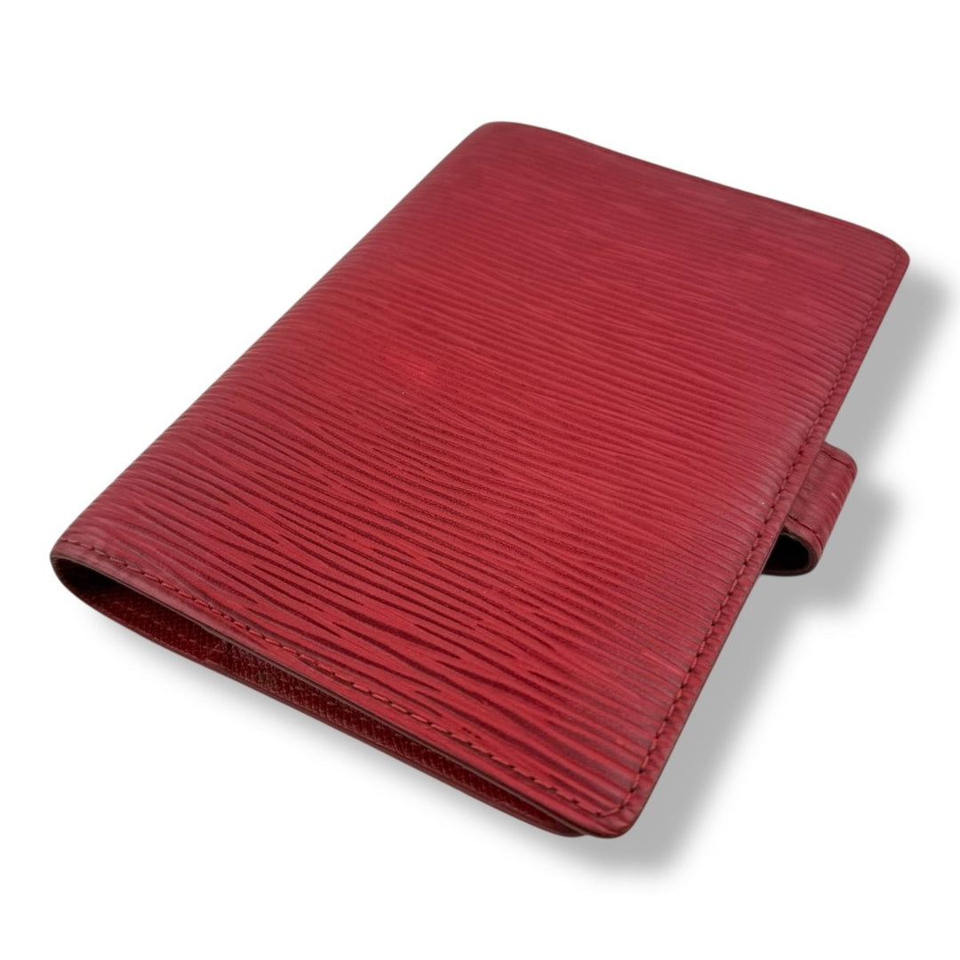 Louis Vuitton Red Epi Leather Small Ring Agenda Wallet - Lux Central