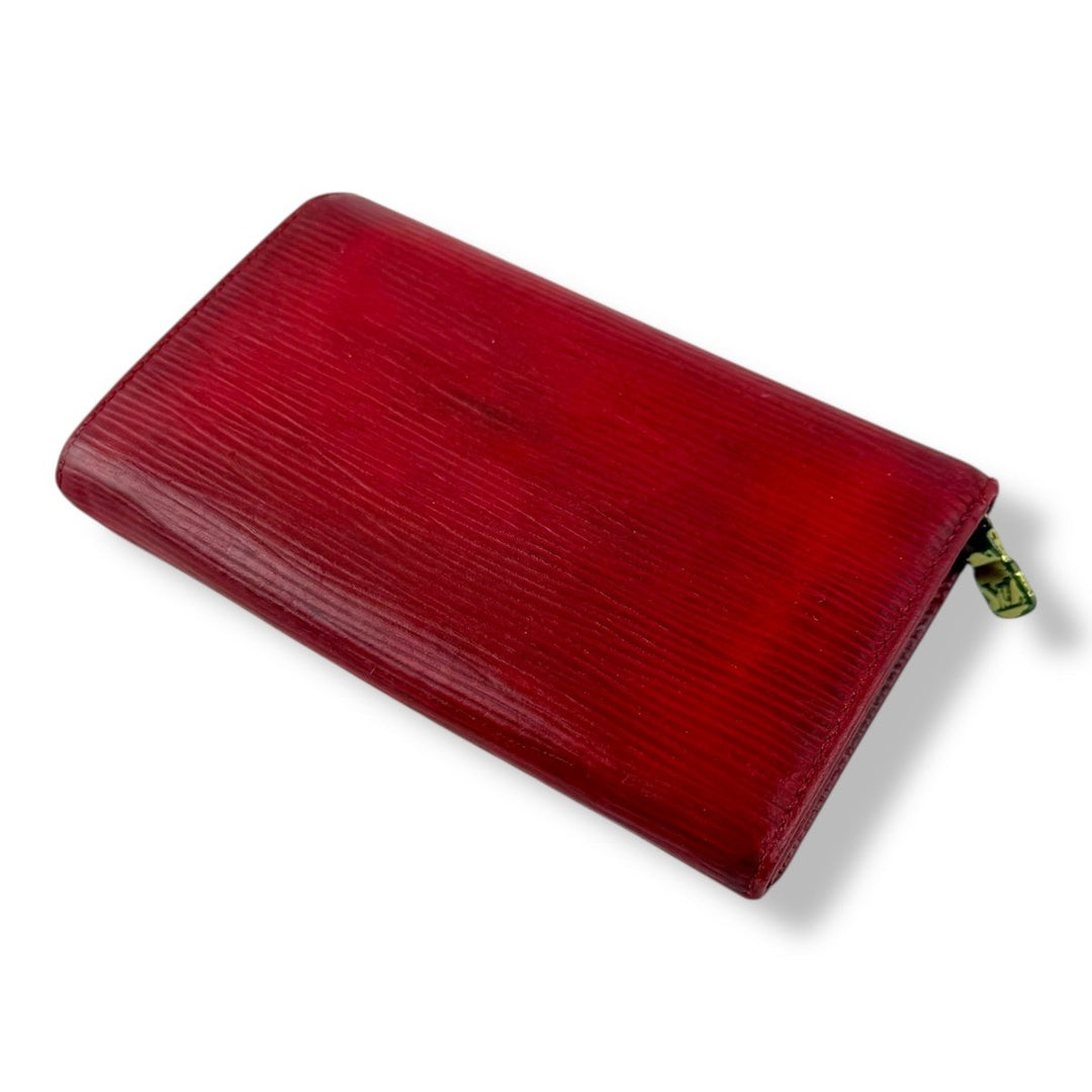 Louis Vuitton Red Epi Leather Zippy Purse - Lux Central