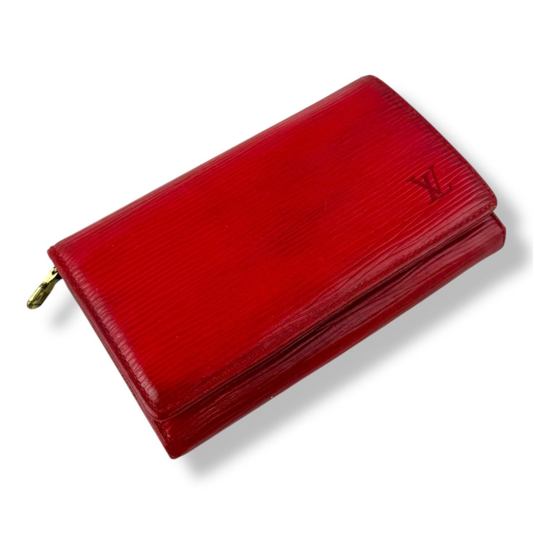 Louis Vuitton Red Epi Leather Zippy Purse - Lux Central