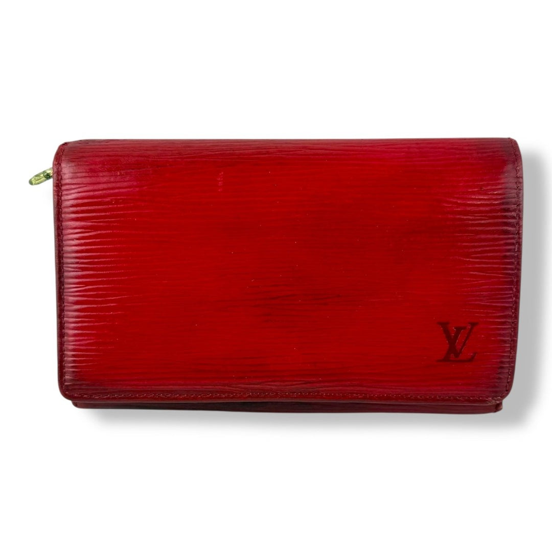Louis Vuitton Red Epi Leather Zippy Purse - Lux Central