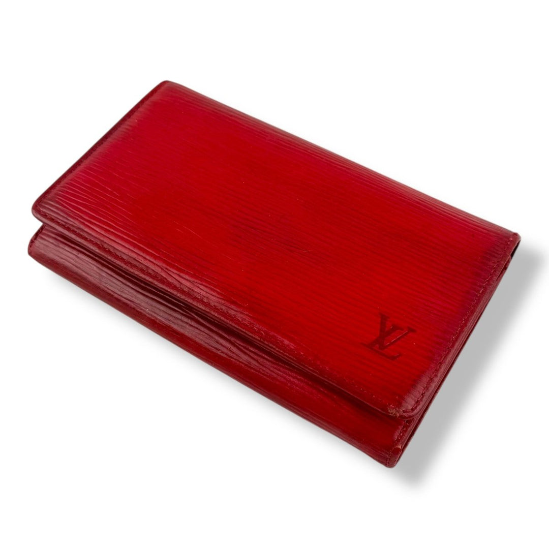 Louis Vuitton Red Epi Leather Zippy Purse - Lux Central