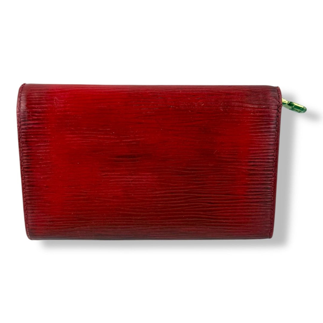 Louis Vuitton Red Epi Leather Zippy Purse - Lux Central