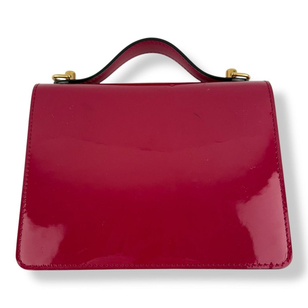 Louis Vuitton Red Fuchsia Patent Vernis Monceau BB Crossbody Handbag - Lux Central