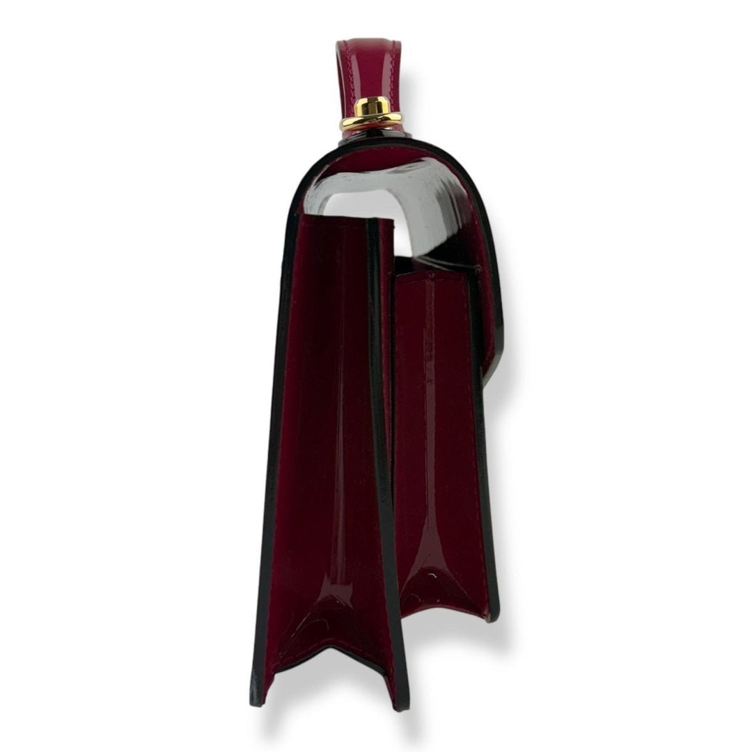 Louis Vuitton Red Fuchsia Patent Vernis Monceau BB Crossbody Handbag - Lux Central