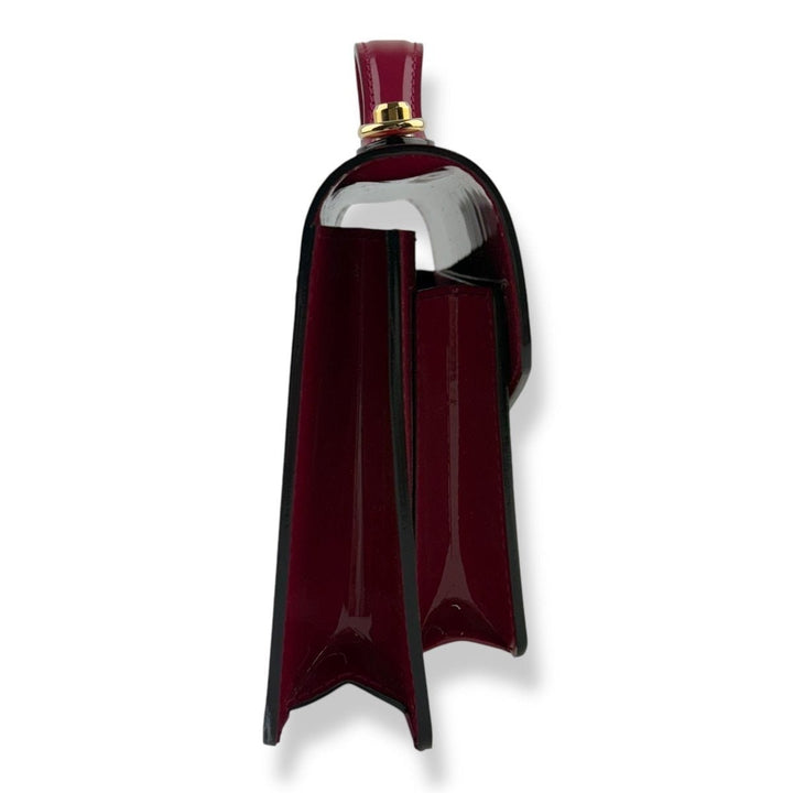 Louis Vuitton Red Fuchsia Patent Vernis Monceau BB Crossbody Handbag - Lux Central