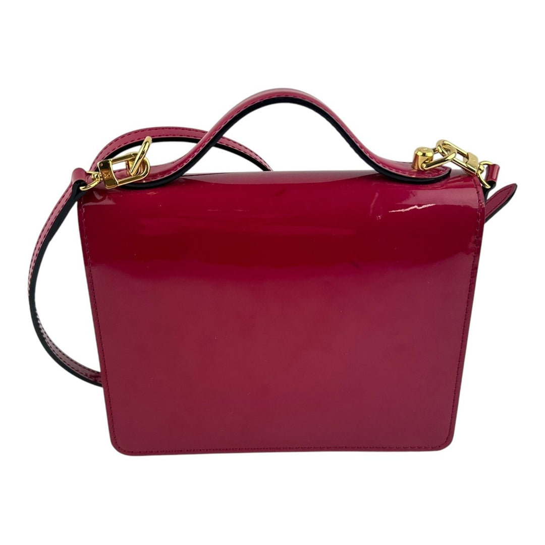 Louis Vuitton Red Fuchsia Patent Vernis Monceau BB Crossbody Handbag - Lux Central