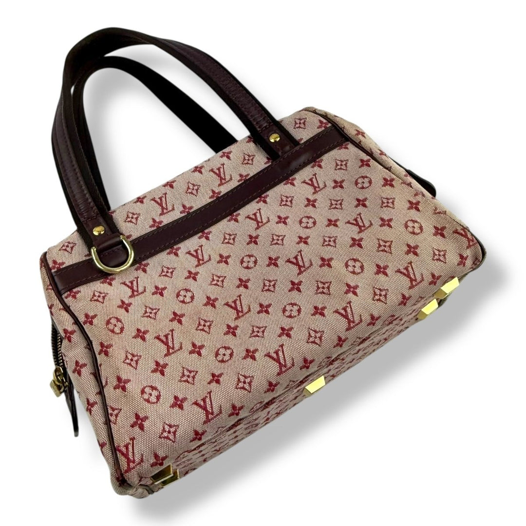 Louis Vuitton Red Josephine Mini Lin Monogram Handbag - Lux Central