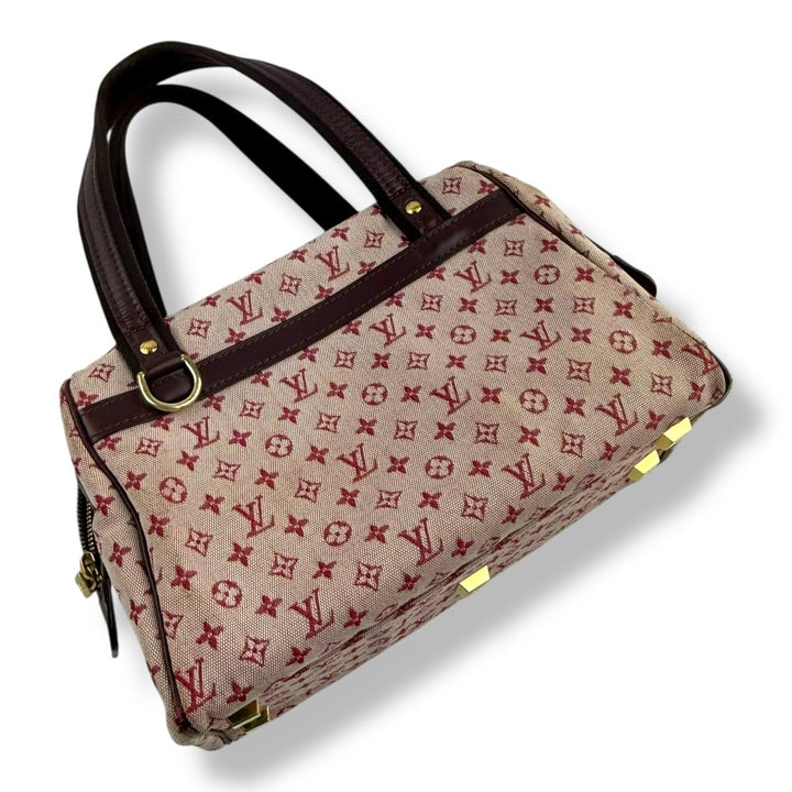 Louis Vuitton Red Josephine Mini Lin Monogram Handbag - Lux Central