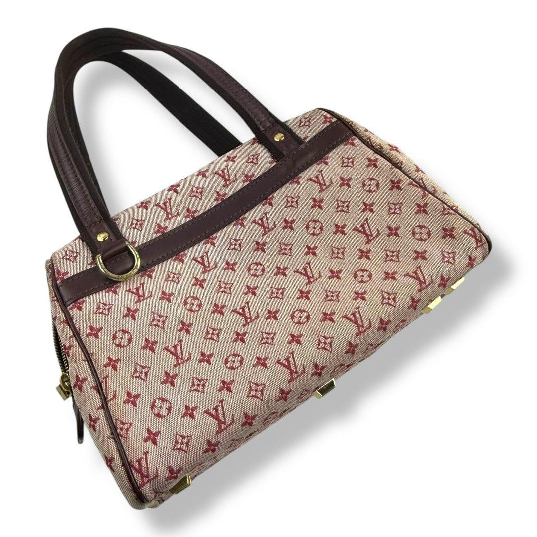 Louis Vuitton Red Josephine Mini Lin Monogram Handbag - Lux Central