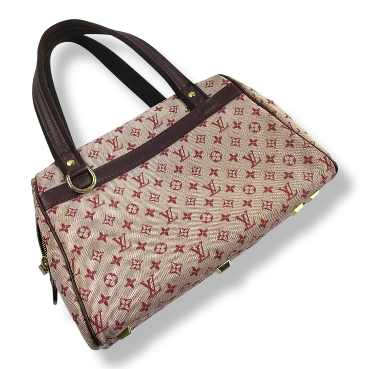 Louis Vuitton Red Josephine Mini Lin Monogram Handbag - Lux Central