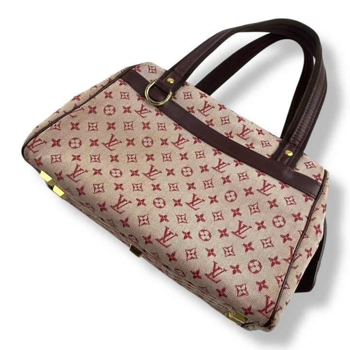 Louis Vuitton Red Josephine Mini Lin Monogram Handbag - Lux Central