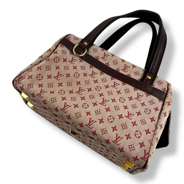 Louis Vuitton Red Josephine Mini Lin Monogram Handbag - Lux Central