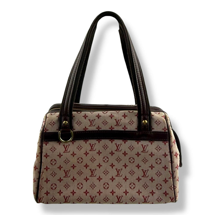 Louis Vuitton Red Josephine Mini Lin Monogram Handbag - Lux Central