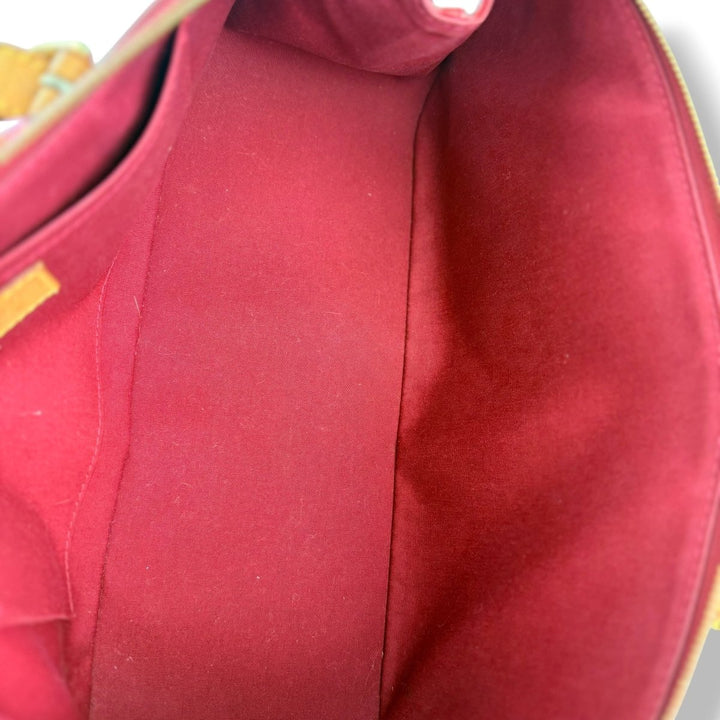 Louis Vuitton Red Rosewood Patent Vernis Handbag - Lux Central