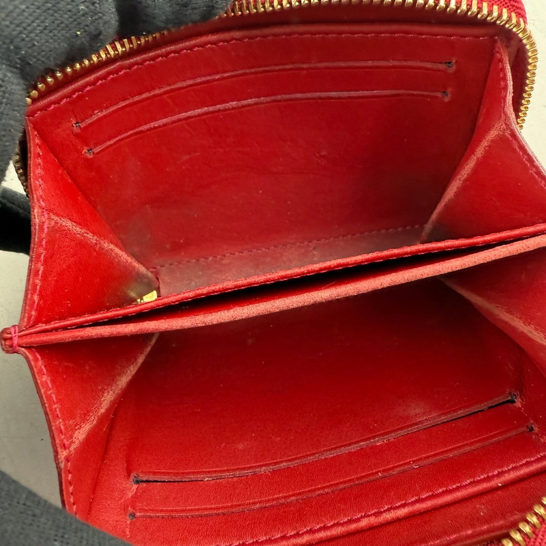 Louis Vuitton Red Vernis Patent Leather Mini Zippy Purse - Lux Central