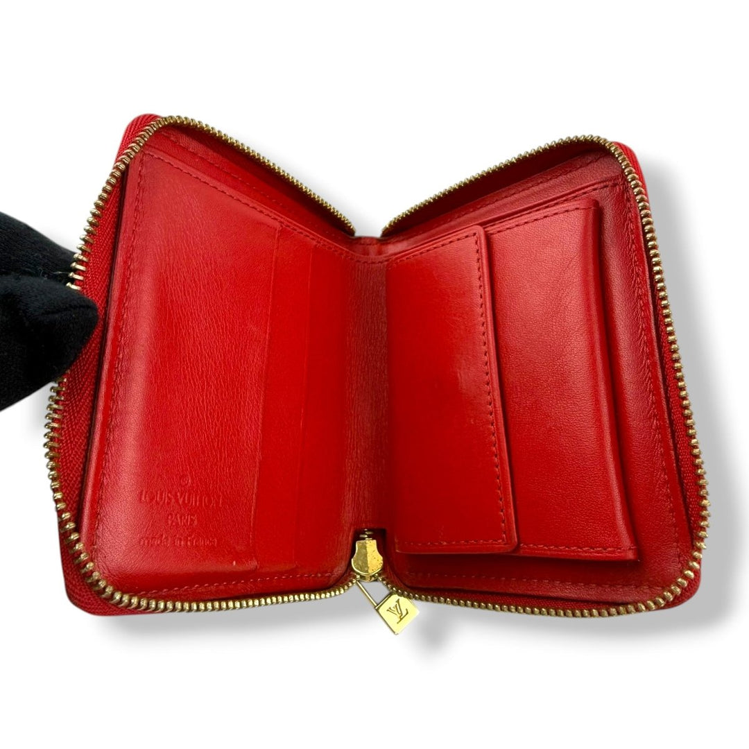 Louis Vuitton Red Vernis Patent Leather Mini Zippy Purse - Lux Central