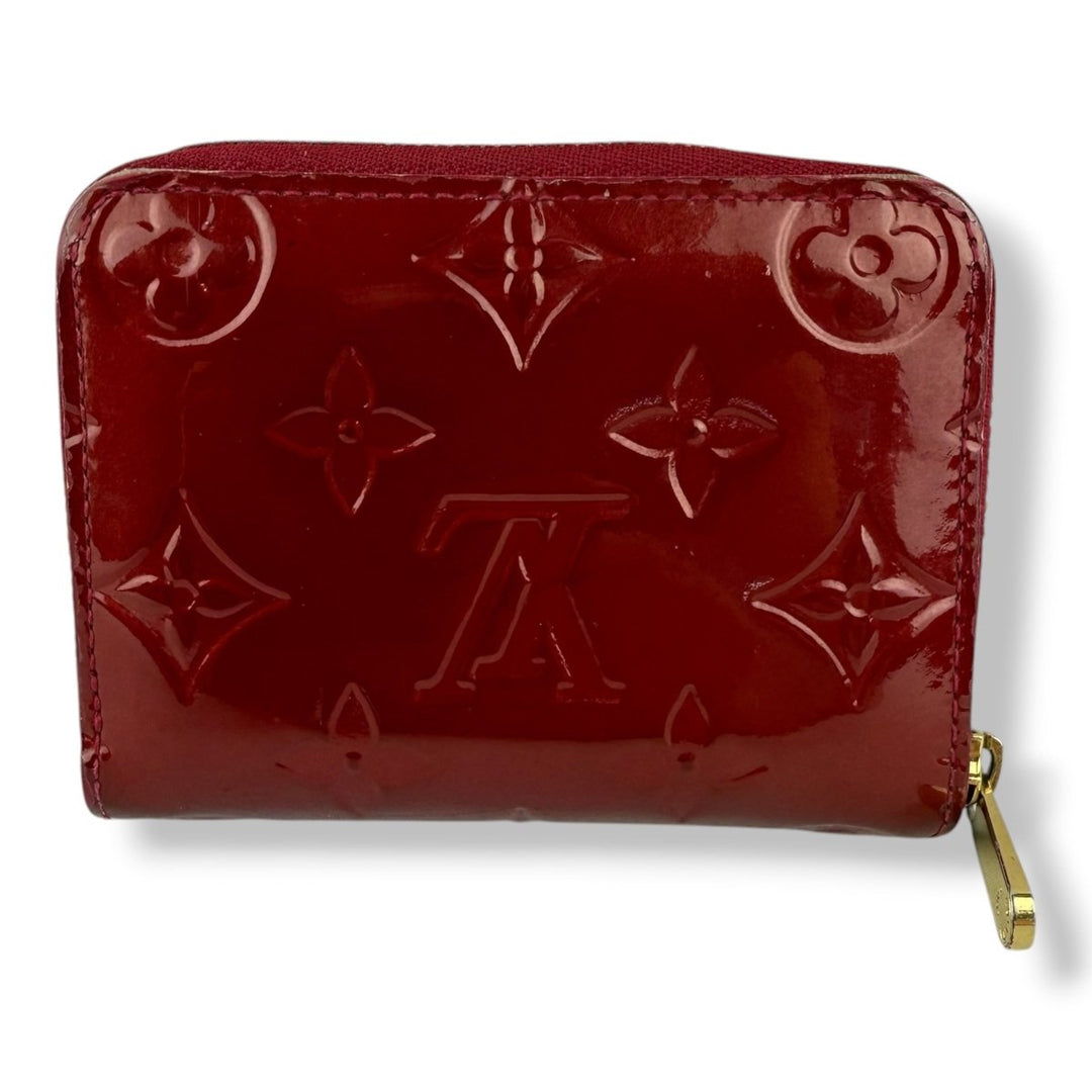 Louis Vuitton Red Vernis Patent Leather Mini Zippy Purse - Lux Central