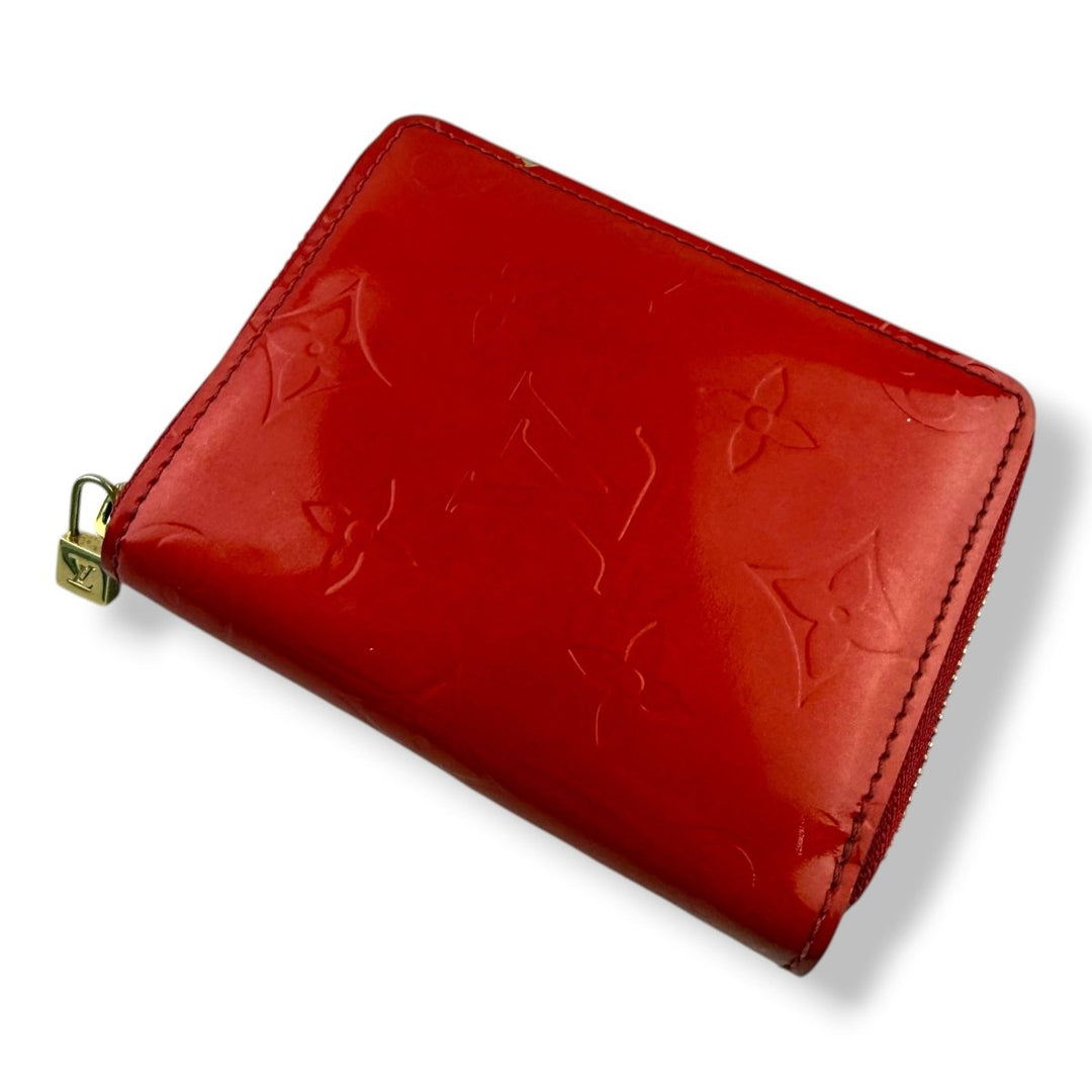 Louis Vuitton Red Vernis Patent Leather Mini Zippy Purse - Lux Central