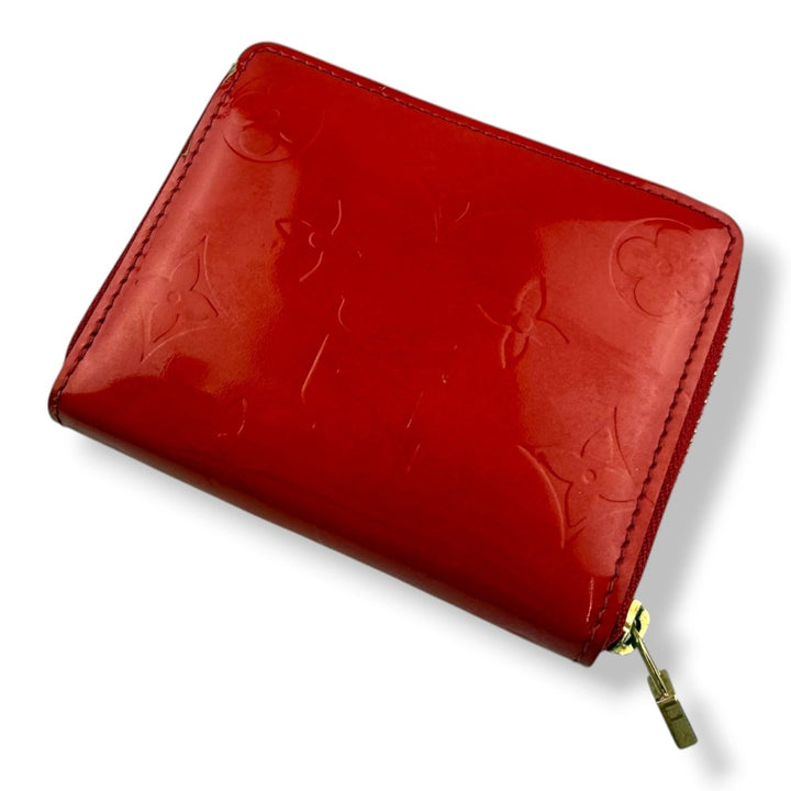 Louis Vuitton Red Vernis Patent Leather Mini Zippy Purse - Lux Central