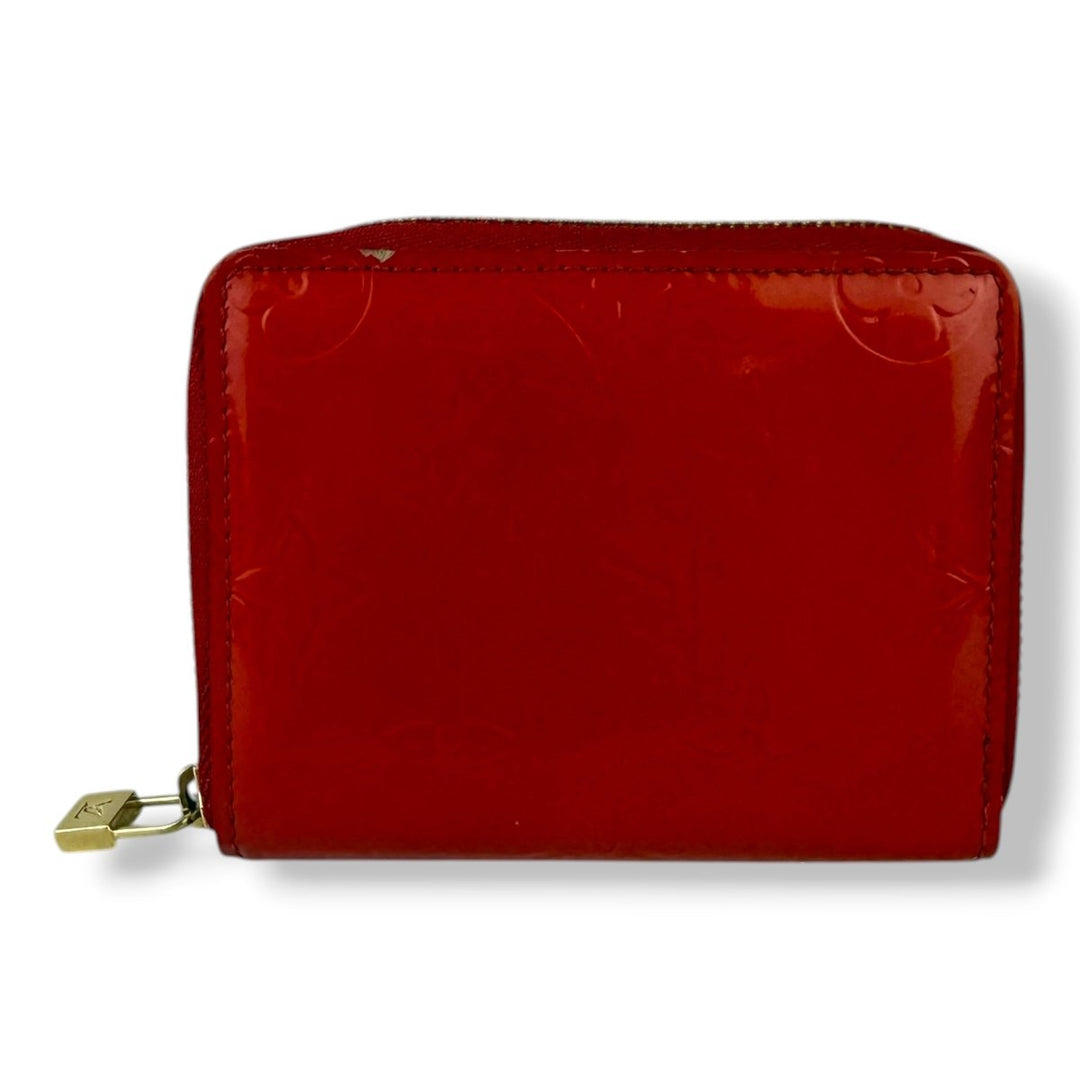 Louis Vuitton Red Vernis Patent Leather Mini Zippy Purse - Lux Central