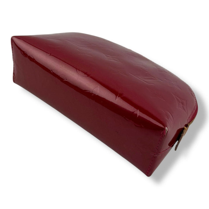 Louis Vuitton Red Vernis Patent Leather Travel Cosmetic PM Pouch - Lux Central