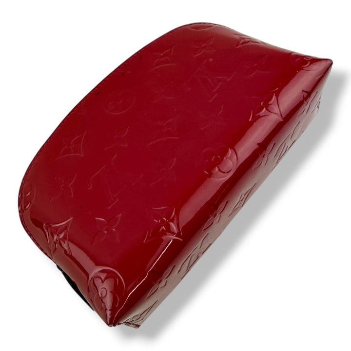 Louis Vuitton Red Vernis Patent Leather Travel Cosmetic PM Pouch - Lux Central