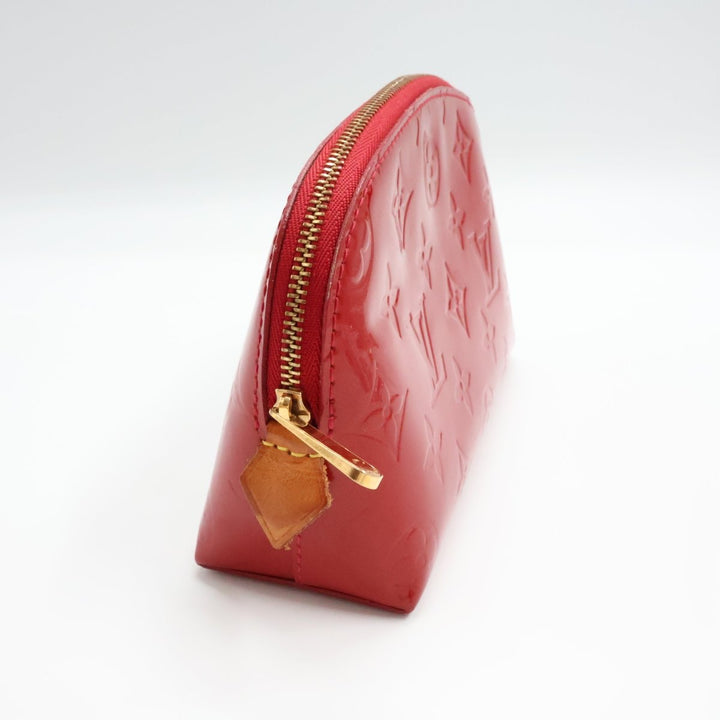 Louis Vuitton Red Vernis Patent Leather Travel Cosmetic PM Pouch - Lux Central