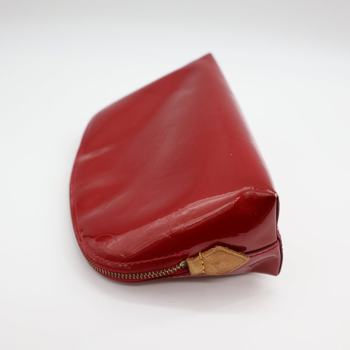 Louis Vuitton Red Vernis Patent Leather Travel Cosmetic PM Pouch - Lux Central