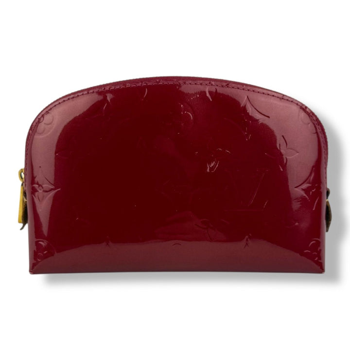 Louis Vuitton Red Vernis Patent Leather Travel Cosmetic PM Pouch - Lux Central