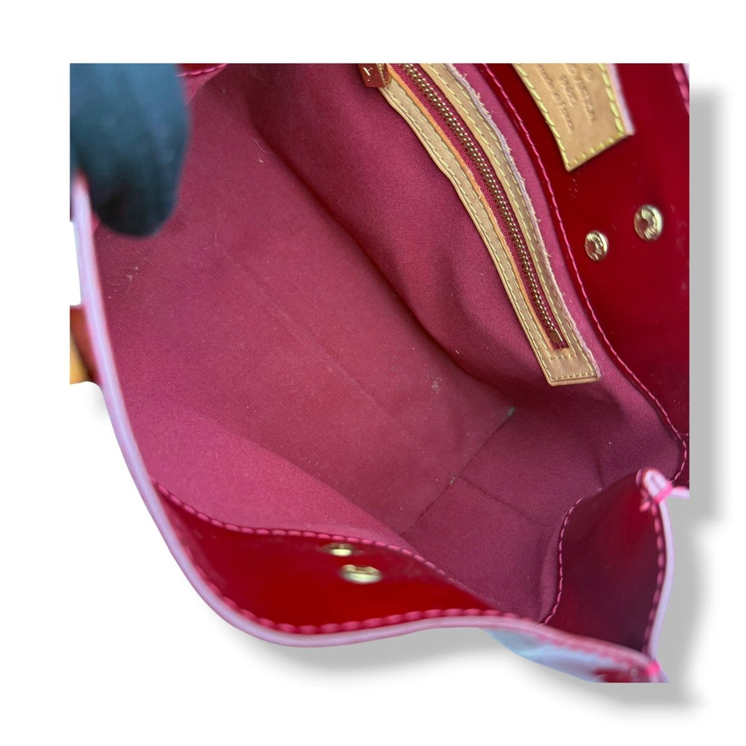 Louis Vuitton Red Vernis Reade Patent Leather Tote Bag - Lux Central