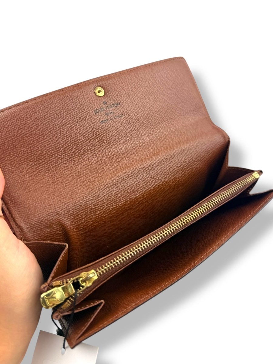 Louis Vuitton Sarah Brown Monogram Femme Wallet - Lux Central