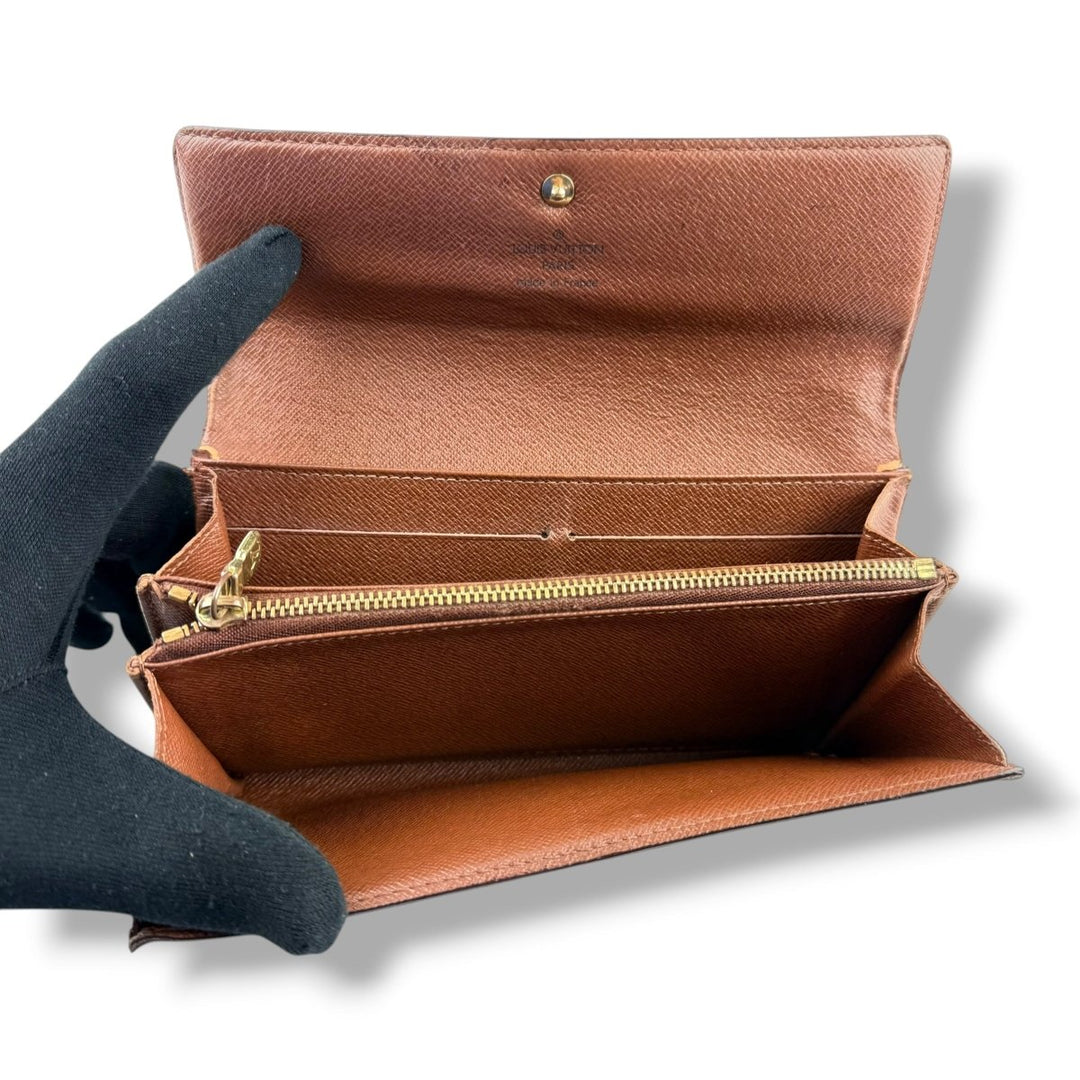 Louis Vuitton Sarah Brown Monogram Femme Wallet - Lux Central