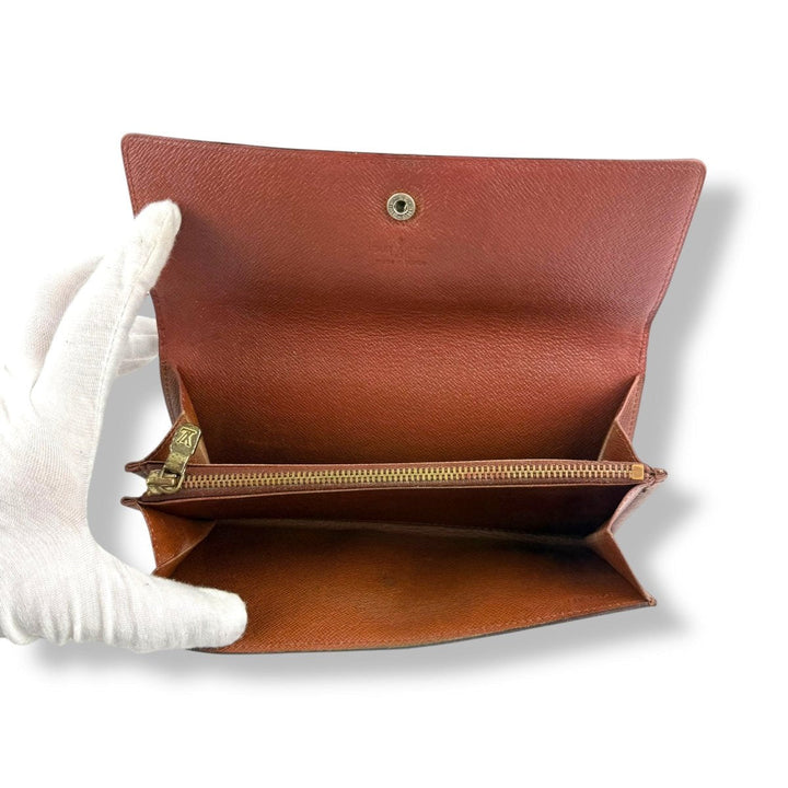 Louis Vuitton Sarah Brown Monogram Femme Wallet - Lux Central