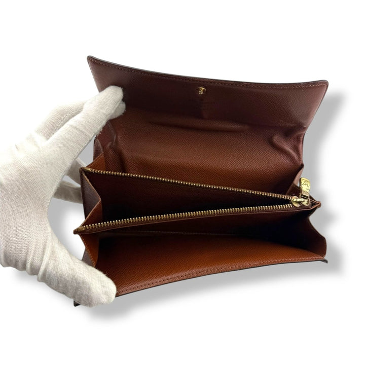Louis Vuitton Sarah Brown Monogram Femme Wallet - Lux Central