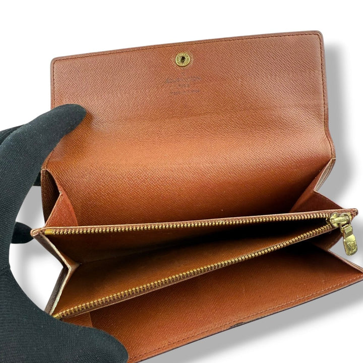 Louis Vuitton Sarah Brown Monogram Femme Wallet - Lux Central