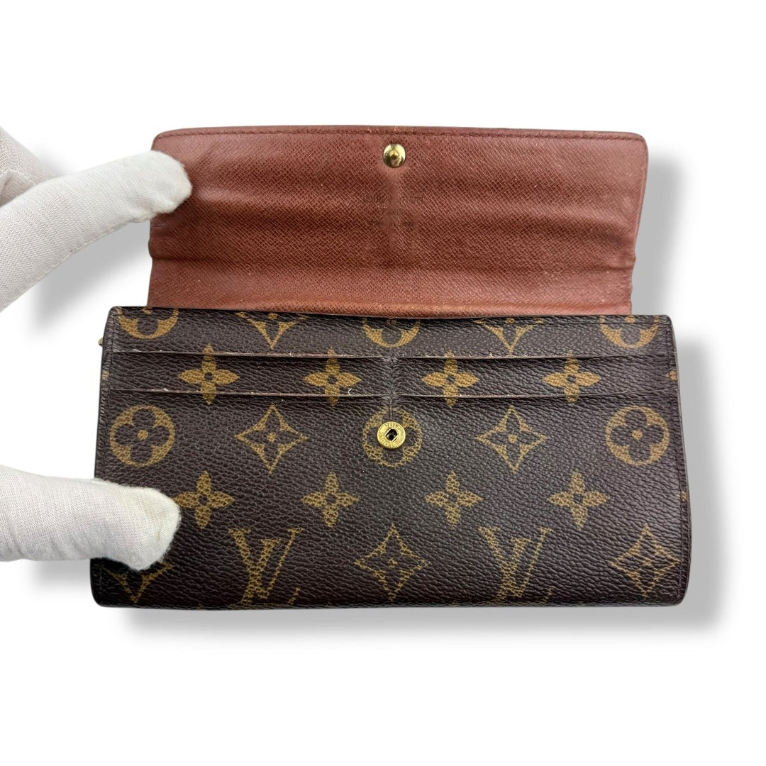 Louis Vuitton Sarah Brown Monogram Femme Wallet - Lux Central