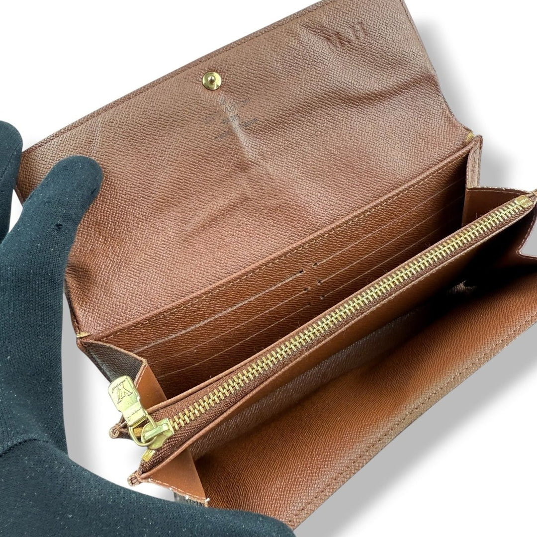 Louis Vuitton Sarah Brown Monogram Femme Wallet - Lux Central