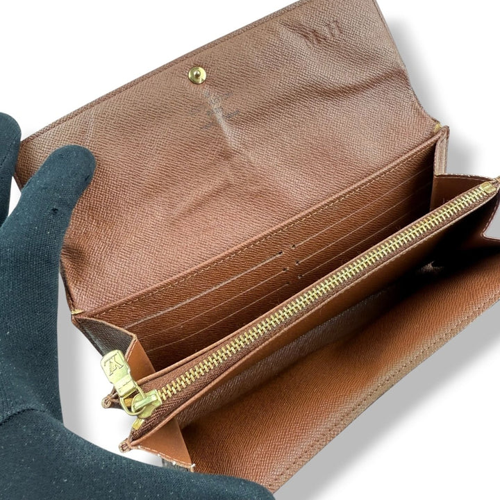 Louis Vuitton Sarah Brown Monogram Femme Wallet - Lux Central