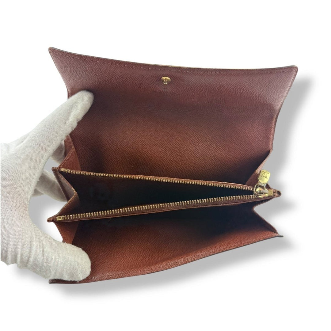 Louis Vuitton Sarah Brown Monogram Femme Wallet - Lux Central